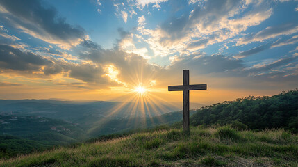 Sticker - Illustration of a beautiful cross