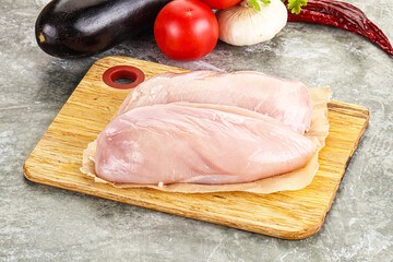 Wall Mural - Raw chicken breast for cooking