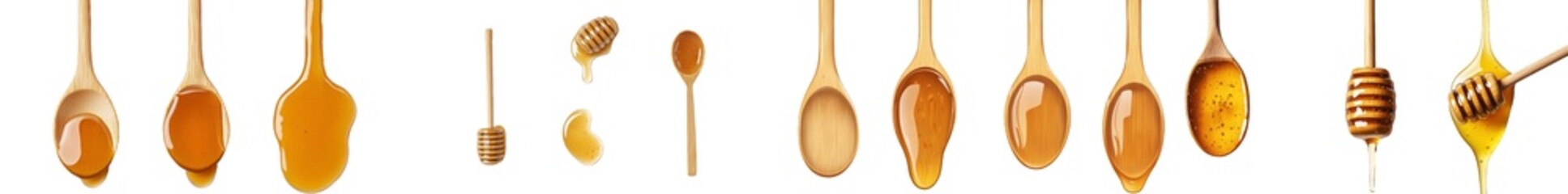 Aufkleber - Honey spill, sweet honey spill drip isolated on transparent background.