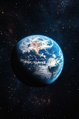 Wall Mural - earth from space with stars