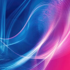 Fototapete - An abstract background featuring vibrant blue and pink flowing lines, creating a dynamic and modern visual appeal.