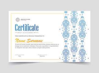 Wall Mural - Colorful achievement certificate best award diploma