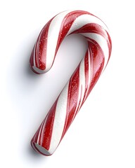 A classic red and white striped candy cane.