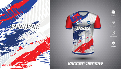 Wall Mural - Soccer jersey design for sublimation or football jersey design
