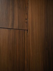 Wall Mural - Smooth teak wood surface with warm tones and a subtle sheen for a luxurious feel.