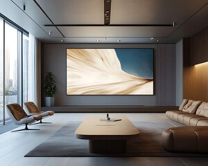 a large screen on a wall