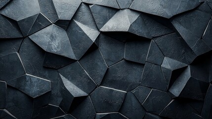 Sticker - Black Polygonal Wall