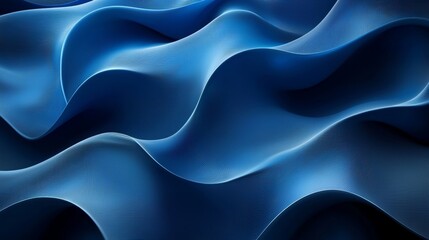 Poster - Blue Abstract Waves