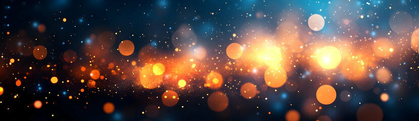 Poster - A vibrant burst of colored lights and bokeh effects creating a festive atmosphere, perfect for seasonal celebrations and events.