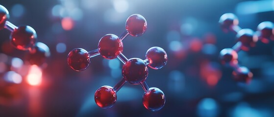 Poster - Detailed 3D render of the L Carnitine molecule showcasing the intricate chemical bonds and atomic connections