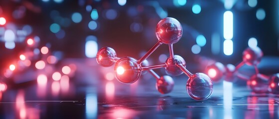 Poster - detailed 3d render of the l carnitine molecule showcasing the intricate chemical bonds and atom conn