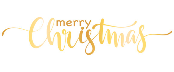 Wall Mural - Merry christmas hand lettering calligraphy isolated on white background. Vector holiday illustration element. Merry Christmas script calligraphy