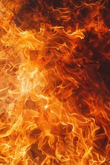 Poster - A fiery flame engulfing small space, can be used for illustrations about heat, warmth, or destruction