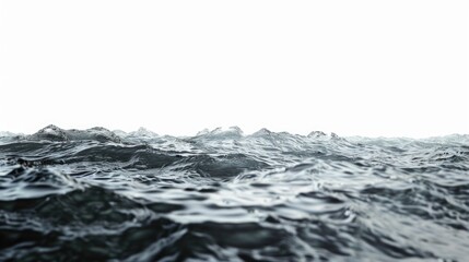 Poster - A vast expanse of ocean stretches out to meet the horizon, with a brilliant white sky above