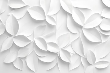 Wall Mural - White Wall with Paper Flowers