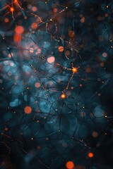 Poster - A detailed view of a tree lit up with various lights, perfect for use in illustrations or designs