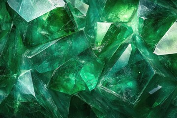 Canvas Print - Green Crystal Cluster