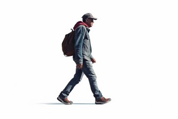 Aufkleber - A person carrying a backpack on their back, potentially going on an adventure or hike