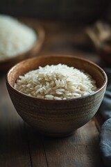 Sticker - Wooden table with rice