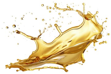 Poster - Splash of liquid on a clean white surface