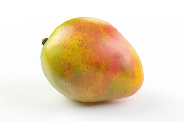 Canvas Print - A solitary mango fruit sits on a white surface