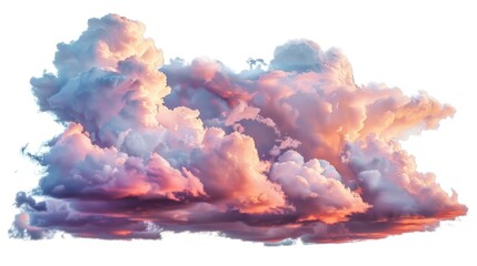Fototapete - A collection of fluffy clouds floating in the blue sky