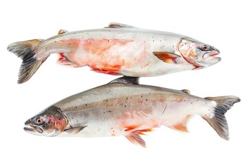 Poster - Two fish swimming together, illustration or design concept