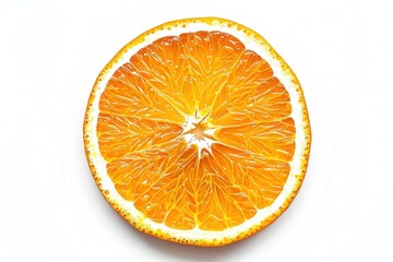 Poster - Fresh orange slice on a clean white background
