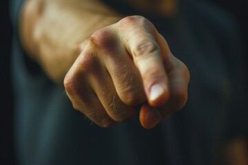 Aufkleber - A close-up shot of someone pointing a finger