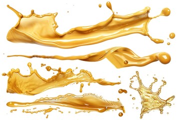 Aufkleber - A series of liquid droplets stacked on top of each other, with varying shapes and sizes