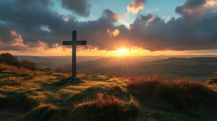 Wall Mural - calvaro, cross, salvation