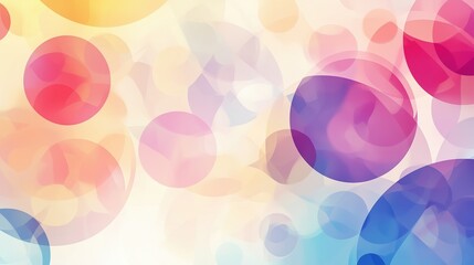 A vibrant abstract background featuring colorful circles and soft shapes, forming a calming and modern composition in pastel tones. This elegant vector design creates a harmonious visual, making it pe