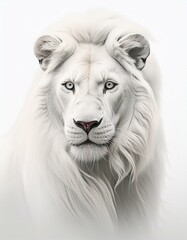 White lion portrait 