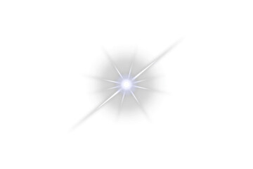 Wall Mural - white light effect shine glow on transparent background. rays of light png. magic glow, galaxy, spac