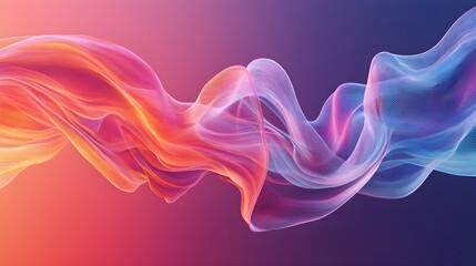 Poster - Abstract Colorful Wavy Lines Background