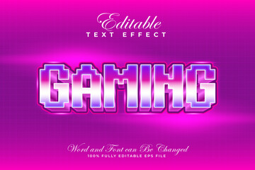 Gaming vector editable text effects with futuristic style