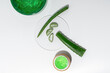 © ADDICTIVE STOCK - Fresh aloe vera leaves and bright green gel for skincare