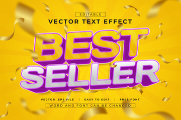 Sticker - Vector editable text effect best seller