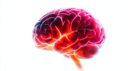 Vivid illustration of a human brain showcasing intricate neural connections and vibrant colors against a white background.