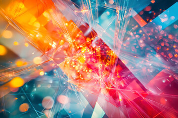 Poster - Modern Abstract Background for Digital, Network, Connection, Communication, Technology.