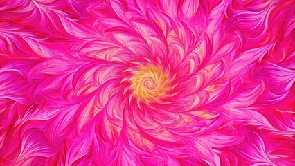 Bright pink spiral pattern creates a vibrant visual swirl.