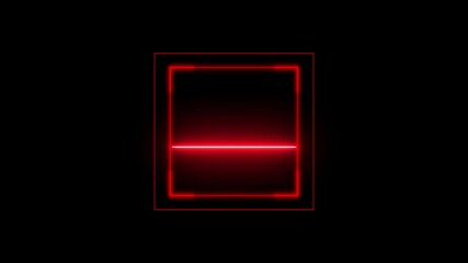 Scanning the QR code icon animation, QR code being scanning concept. lock secure security icon on black background.