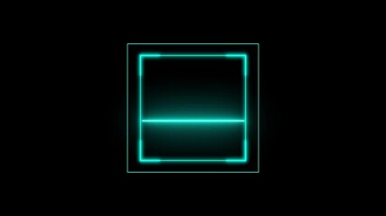 Scanning the QR code icon animation, QR code being scanning concept. lock secure security icon on black background.