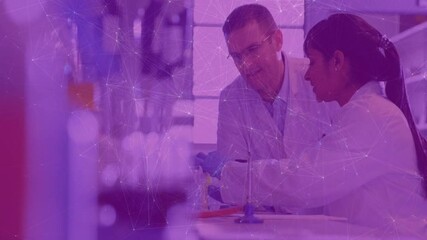 Poster - Animation of network of connections over diverse scientists in laboratory