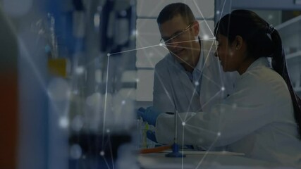Poster - Animation of network of connections over diverse scientists in laboratory