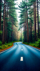 Canvas Print - road in the woods