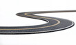 © Michael - A winding road isolated over a white background