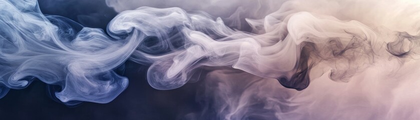 Wall Mural - Abstract Smoke Swirls in Blue and Pink Hues