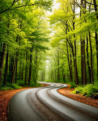 Canvas Print - road in the woods