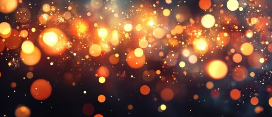 Poster - Vibrant sparks glimmer with unique lighting in this 2D cartoon illustration Features a festive abstract pattern perfect for postcards A striking background with enchanting luminaries